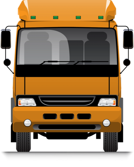 A truck, front view